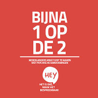 Social post '1 op de 2'
